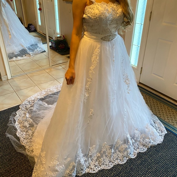 Custom-Made Beaded Wedding Dress - Picture 2 of 8